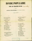 Texte, en wallon, d'une ronde populaire pour les échassiers de 1849. Mention manuscrite de Jules Borgnet (?) : « (29 sept-1er octobre). »