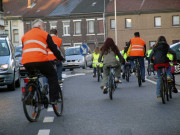 Châtelet. Châtelineau. Parcours scolaire en vélo.
