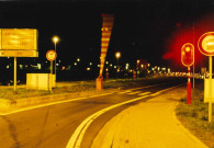 Ans à Embourg. Liaison E25-E40. Eclairages de nuit.