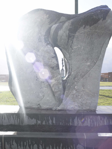 Marche-en-Famenne. Rue de la Pirire. Giratoires.