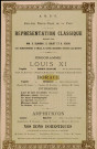 Programme de la représentation classique donnée, le 3 mai 1893 (?), au collège Notre-Dame de la Paix de Namur.