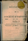 Règlement de la Société d'harmonie