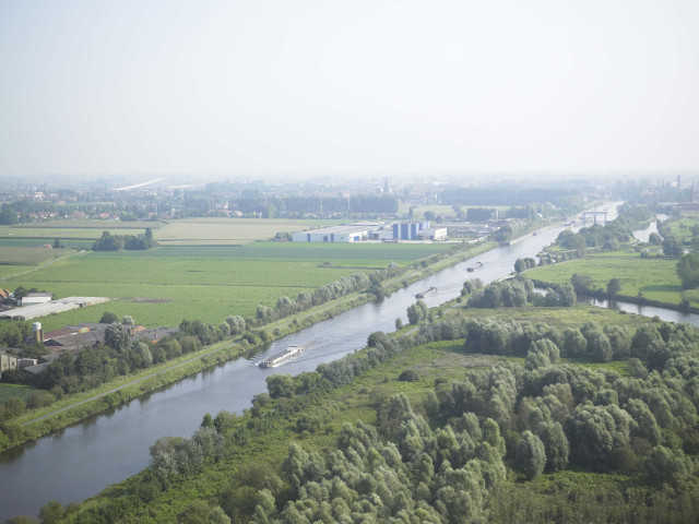 Comines-Warneton. Houplines. Vues aériennes de la Lys.