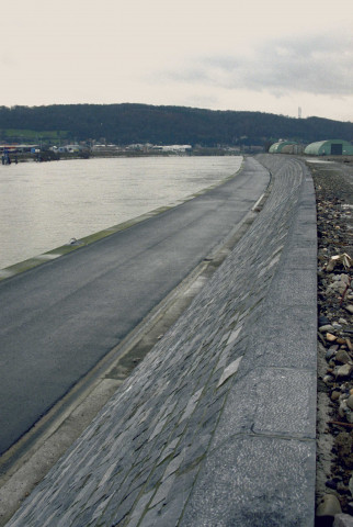 Liège. Ile Monsin. Travaux.