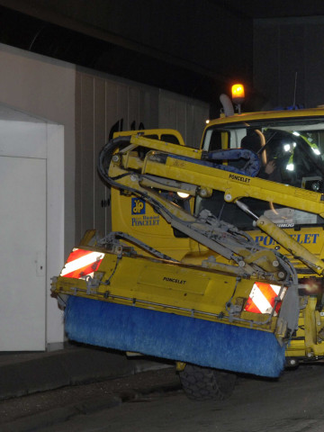 Liège. Cointe. Exercice de secours dans le tunnel de la jonction des autoroutes E25 et E42.