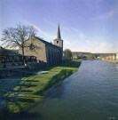 Hotton. Barrage mobile sur un cours d'eau.