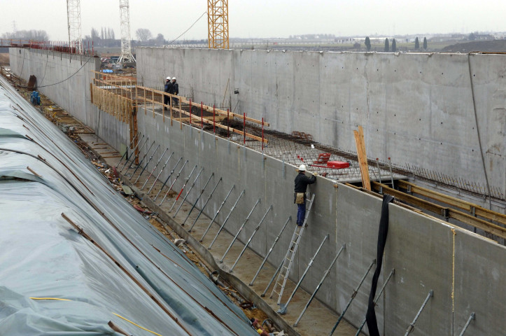 Charleroi. Aéroport de Gosselies. Evolution des chantiers de la nouvelle aérogare.