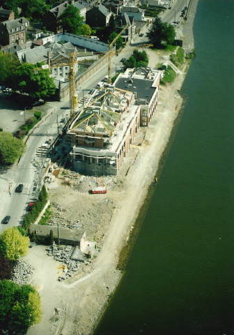 Dinant. Evolution du chantier du site "Station balnéaire".