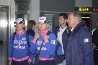 Grâce-Hollogne. Aéroport de Bierset. Départ des cyclistes du GIRO.