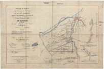 Plan de surface annexé à une demande en extension de Concession de mines de houille formée par la Société Charbonnière de Boubier à Châtelet sous partie du territoire de la Commune de Bouffioulx.