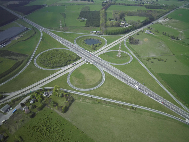 Bastogne. N4. Vues aériennes.