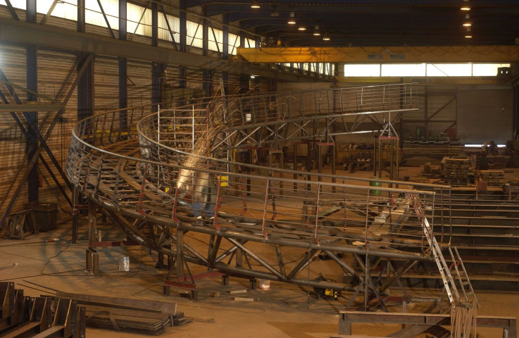 Seraing. Meuse-Construct. Construction de la nouvelle passerelle pour le pont Atlas.