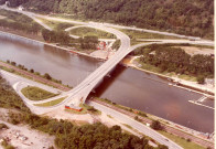 Vue aérienne du pont de Wépion