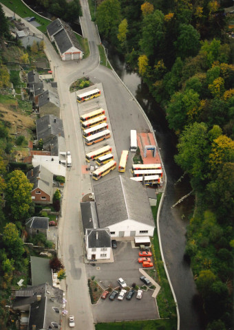 Houffalize. Gare et dépôt des bus.