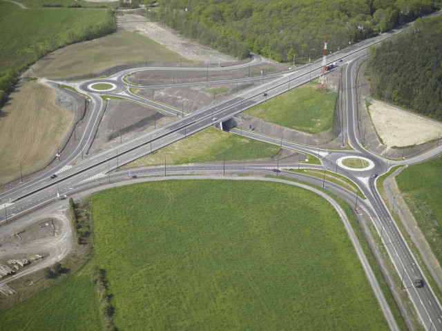 Marche-en-Famenne. Aye. N4/N839. Nouveau contournement nord-ouest.