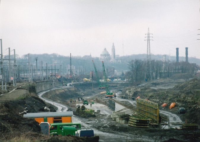 Liège. Kinkempois. Evolution des travaux de la jonction E25 - E40 (1).