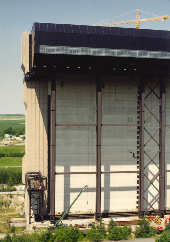 Le Roeulx. Strépy-Thieu. Avancement des travaux de l'ascenseur n°4.