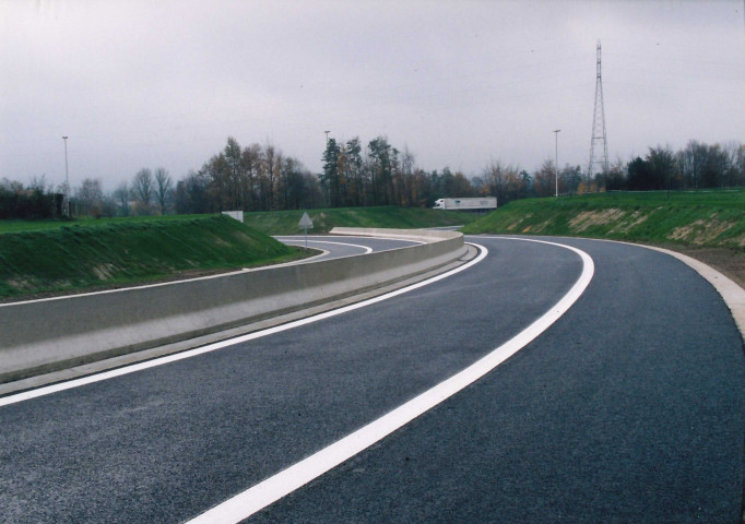 Thimister-Clermont. Elsaute-Notf. Inauguration d'une nouvelle bretelle autoroutière avec l'E 40.