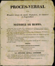 Procès-verbal de la première séance du Comité d'industrie, de commerce et d'agriculture de la province de Namur. (6 novembre 1830)