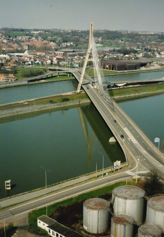 Liège. Wandre. Pont haubane.