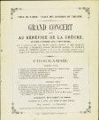 Programme du concert donné, le 12 février 1872, au bénéfice de la crèche.