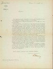 Lettre, signée par le gouverneur de la province de Namur, encourageant chaque commune à contribuer financièrement à l'érection d'un monument en l'honneur de Louise-Marie d'Orléans.