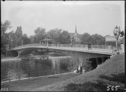 Liège. Passerelle Mativa ou pont Hennebique.