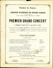 Programme du premier grand concert organisé le 9 juillet 1871.