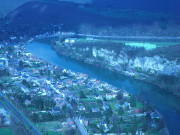Profondeville. Vues aériennes de la Meuse.