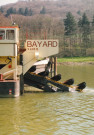 Namur. Wépion. Présentation en Meuse de la nouvelle dague fluviale "Bayard" (firme Kalis).