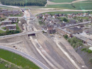 Farciennes. Pont-route du Campinaire sur la route de la Basse-Sambre.