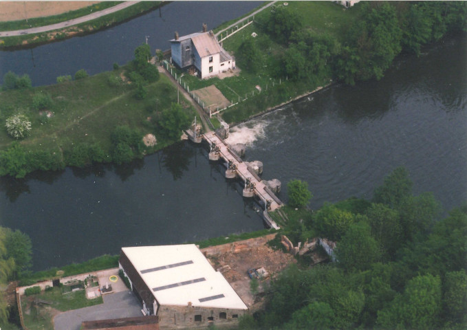 Lobbes. Sambre. Barrage et écluse 4.