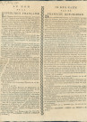 Annonce à la population de la mise en état de réquisition permanente des gardes nationales de certains départements français amenées à assurer si nécessaire l'ordre en Belgique. Signé Delacroix, Gossuin et Merlin.