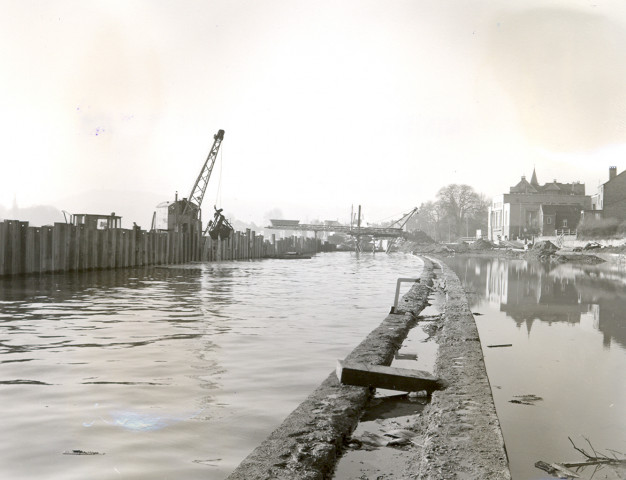 Construction de murs de quai