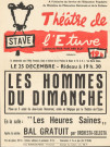 Saison 59-60. Les Hommes du dimanche de Jean-Louis Roncoroni ( Première le 12 novembre 1959)