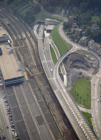 Liège. Tunnel de jonction E25/E40 vers le quartier des Guillemins.