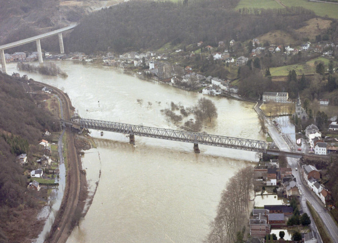 Anseremme. La Meuse en crue.