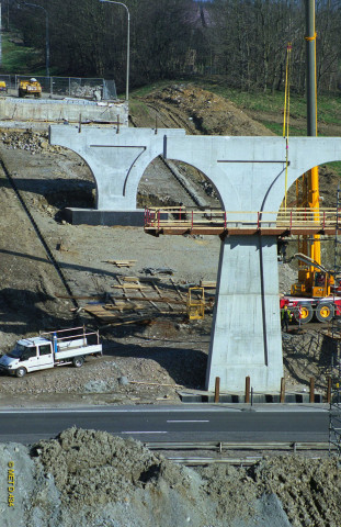Herve. Battice. E40. Futur pont-route n°49 de Chaineux (BK 110.8).