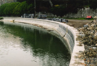 Merbes-le-Château. Evolution du chantier de la construction du nouveau pont-route sur la Sambre.