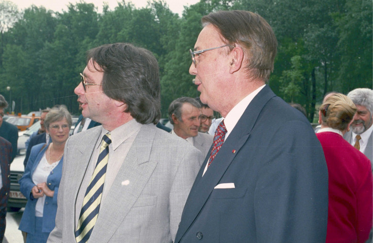 Noville-les-Bois. Inauguration par Jean-Pierre Grafé, ministre des Travaux publics, de la sortie n° 11 sur l'autoroute E42.