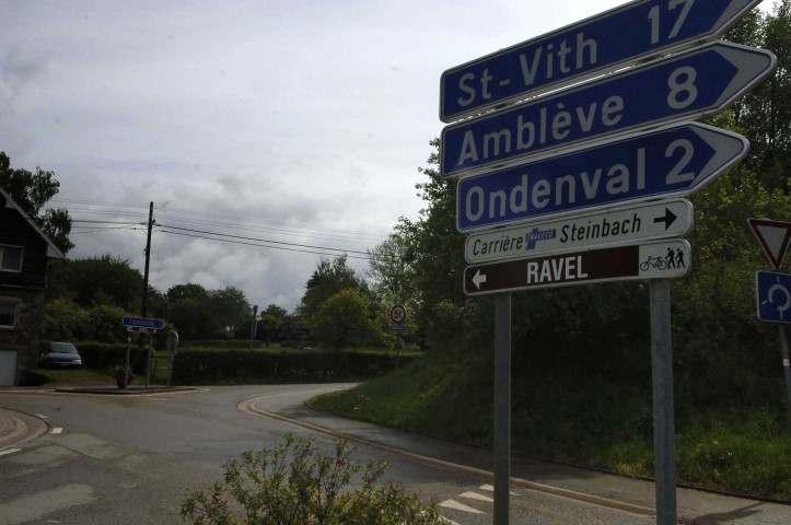 Saint-Vith. Aménagements du Ravel. Ancienne ligne SNCB 147.