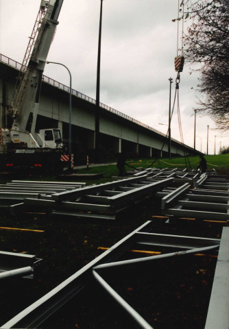 Braine-le-Comte. Ronquières. Plan incliné. Ascenseurs panoramiques. Evolution du chantier.