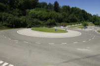 Erezée. Giratoire du pont d'Erezée.