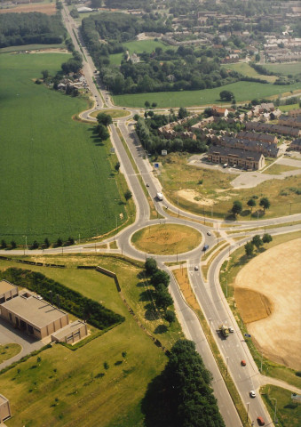 Louvain-La-Neuve. Ronds-points de lauzelle et du parc de l'aurore sur la RN4.