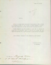 Invitation du Conseil communal, adressée à Jules Borgnet, à prendre part à la souscription ouverte à l'occasion du banquet offert au Roi et à la famille royale, le 11 septembre 1866, à la salle des concerts du théâtre de Namur. Mention manuscrite de Jules Borgnet (?) : « rep. non le 18 ».