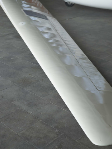 Namur. Aérodrôme de Temploux. Dégâts sur un planeur.