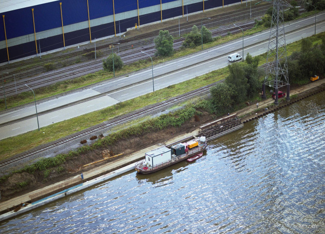 Flémalle. Ivoz-Ramet. Ligne SNCB 285. Vues aériennes.