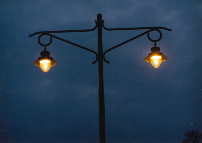Namur. Wépion. RN 92. Eclairages publics de nuit.