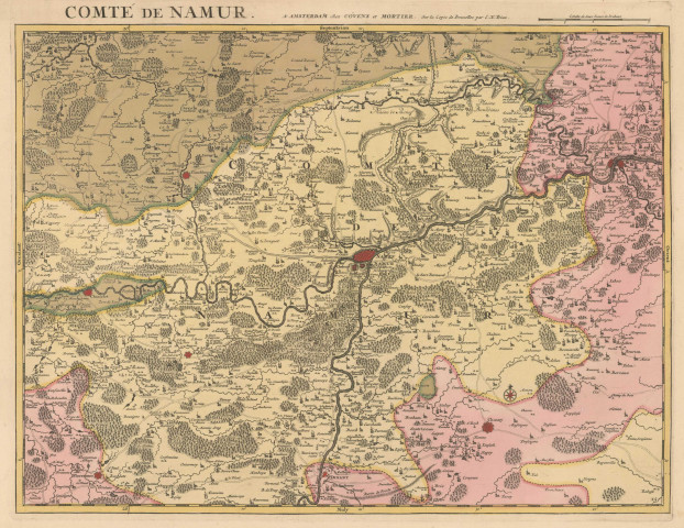 Comté de Namur, 15
A Amsterdam chez Covens et Mortier. Sur la copie de bruxelles par E. H. Fricx