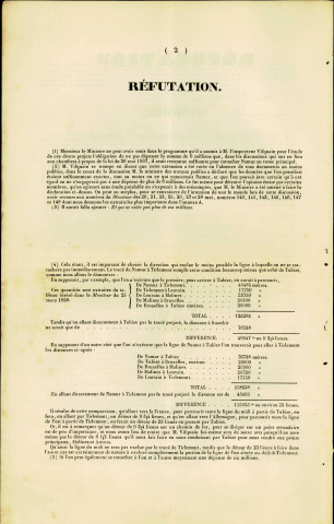 Réfutation du Mémoire de M. l'inspecteur Vifquain sur les moyens de rattacher Namur au système général des chemins de fer belges par M. J.-B. Brabant, Namur, D. Gérard, 1838, 16 pp.